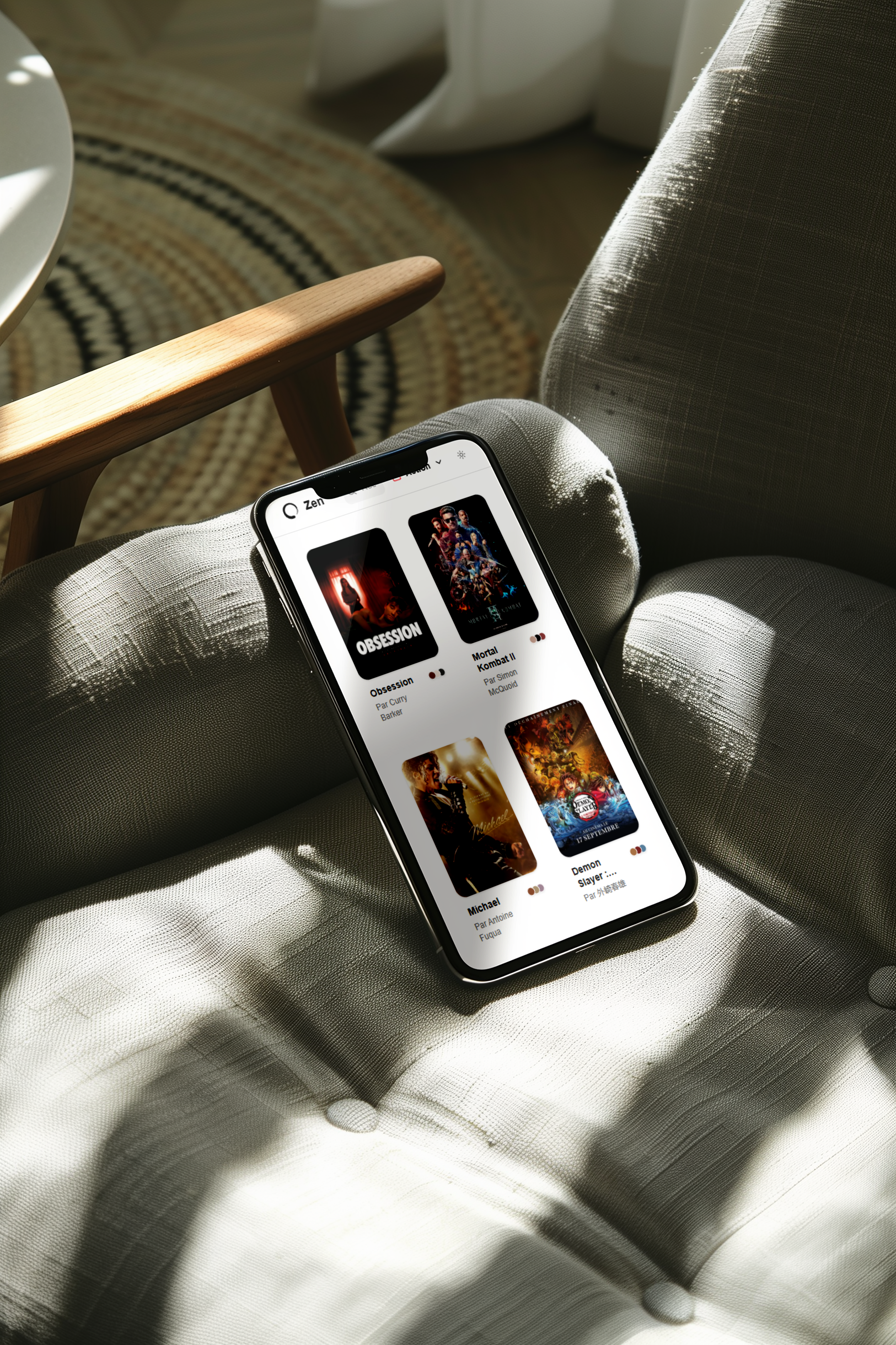 Zen • Catalogue de films intelligent mobile view